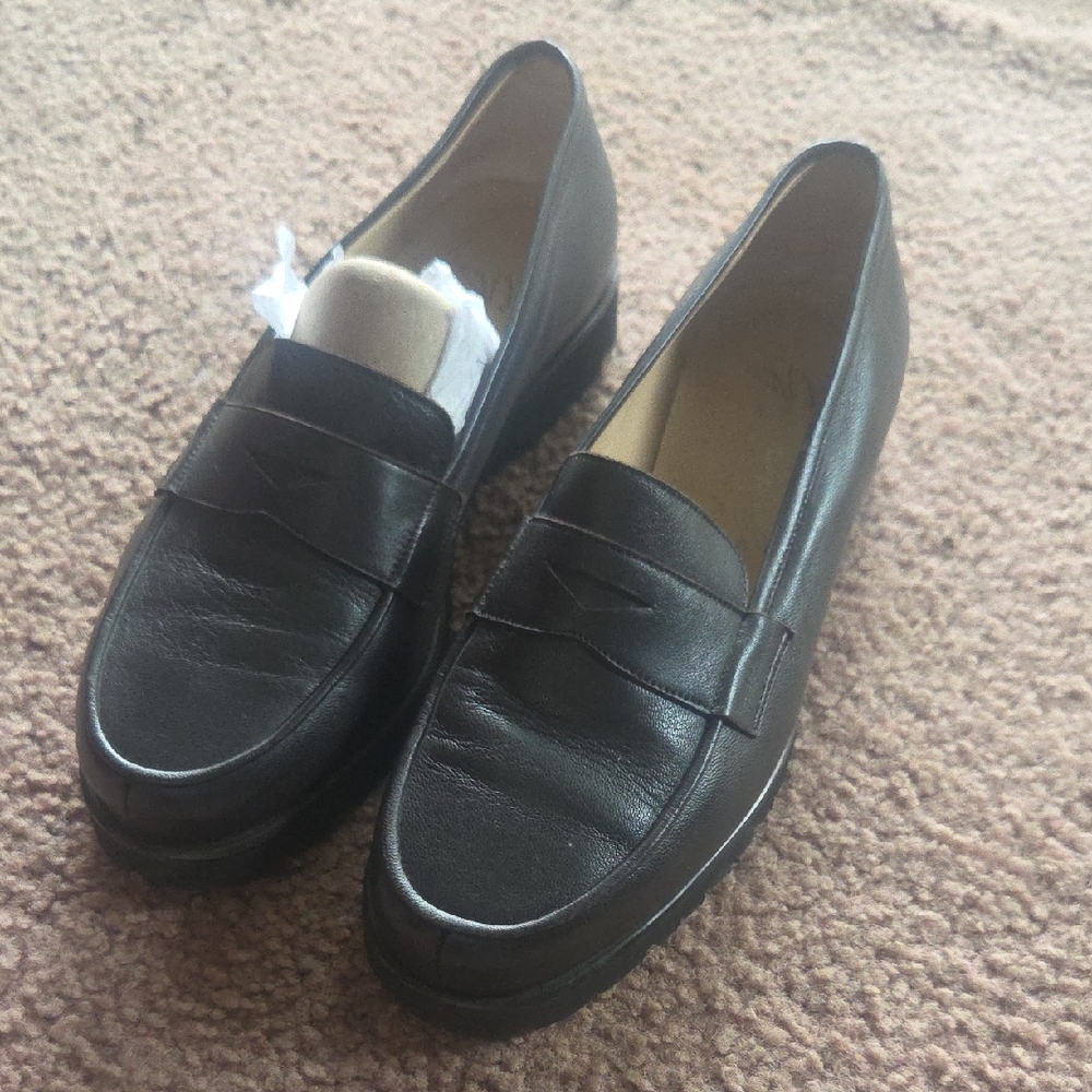 Classic Black Leather Loafers
